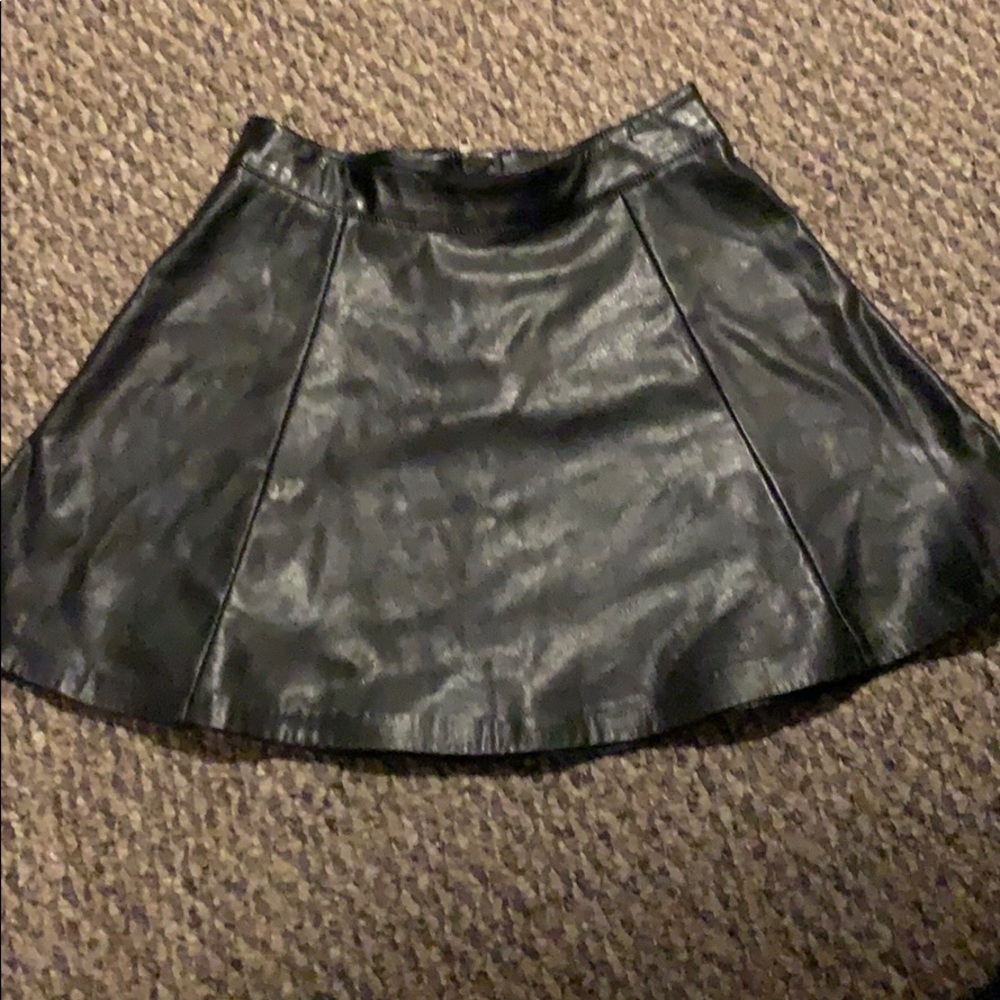 H&M “leather” skater skirt
